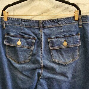CJ Banks Jeans Womens Plus Size 18W Blue Stretch Denim Straight Leg Comfort
